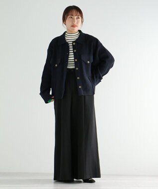 CRAFT STANDARD BOUTIQUE ライトニットジャケット Navy
