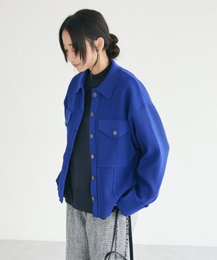 CRAFT STANDARD BOUTIQUE ライトニットジャケット Blue