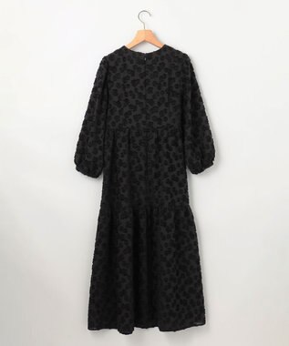 組曲 S カットジャカードティアードワンピース ブラック系