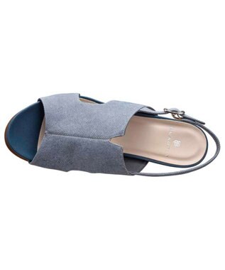 REGAL FOOT COMMUNITY 【ビューフィット】A69Y ウエッジサンダル ブルー型押