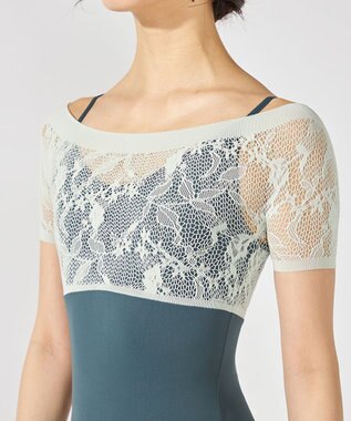 Chacott ハーフスリーブレオタード エメラルドグリーン