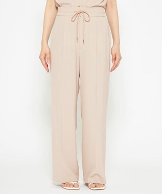 uncrave 【接触冷感・撥水・洗濯機洗い可】クールタッチツイル パンツ（uncrave STANDARD） ピンクベージュ