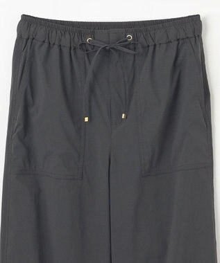 ANY L 【ウエストゴム】撥水ナイロンベイカーパンツ スミクロ