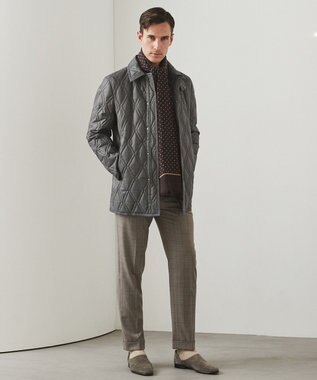 GOTAIRIKU 【WOOL100％】大判ドットットプリントストール ブラウン系8