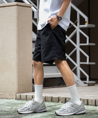 WEGO 【速乾/ウエストゴム/SMLサイズ】ナイロンイージーショーツ ブラック