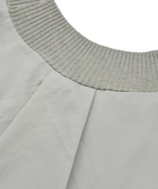 Green Parks 異素材切替ニットチュニック Gray Mixture