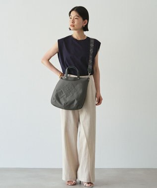 russet 《トートバッグ人気NO.1モデル》スリム2WAYトートバッグ <ナイロン>(CE-1404-WEB) Gray