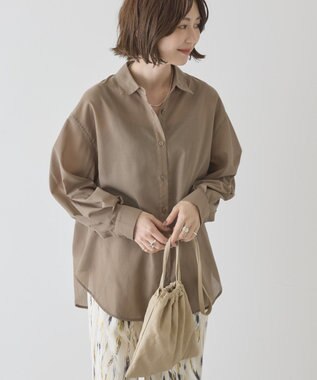 AMERICAN HOLIC 【イージーケア】シアーラウンドシャツ