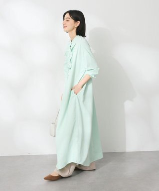 CRAFT STANDARD BOUTIQUE デシンフリルワンピース Green