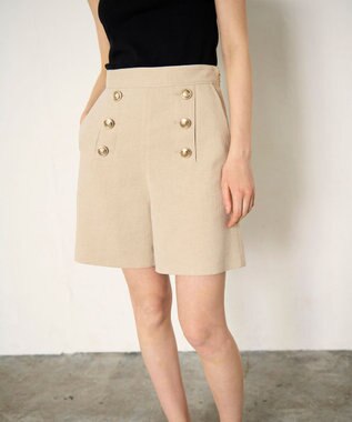 GRACE CONTINENTAL ブッチャーショートパンツ ベージュ