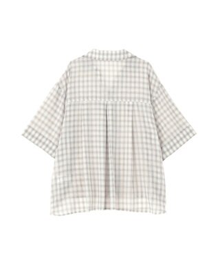 AMERICAN HOLIC 【イージーケア】スキッパーチェックシャツ Beige