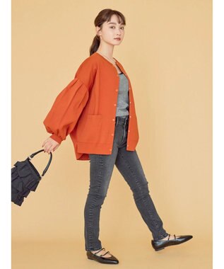 AMERICAN HOLIC エコカルットクルーネックカーディガン Terracotta