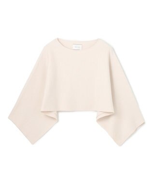 BEIGE， CHICORA / プルオーバーウールニットケープ Bone