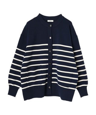 earth music&ecology スポンディッシュミドル丈カーディガン Border