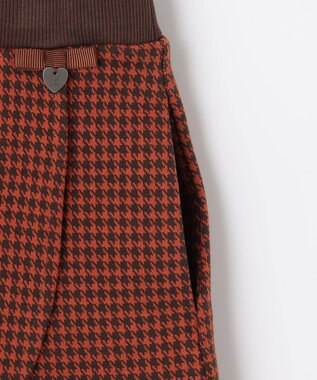 組曲 KIDS 【110-140㎝】ハウンドトゥースラップ キュロット オレンジ系3