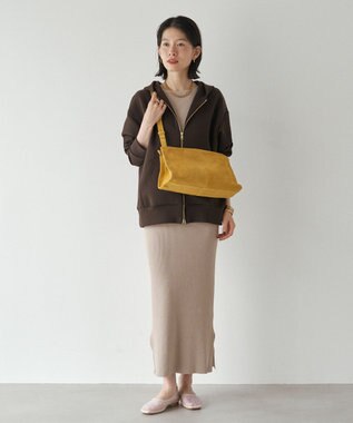 russet 【2025AW新作】スエード横長ショルダーバッグ(CE-1578) Yellow