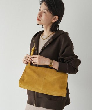 russet 【2025AW新作】スエード横長ショルダーバッグ(CE-1578) Yellow