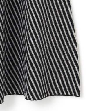 ICB ミルドウール ストライプ柄ニットスカート ブラック系1