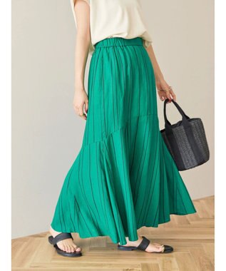 AMERICAN HOLIC リネンブレンドストライプマーメードスカート Stripe Green