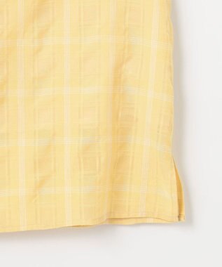 J.PRESS LADIES S 【洗える】SHEER チェック フレアスリーブ ブラウス マリーゴールド系