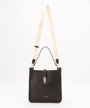 LA BAGAGERIE スクエアレザー2WAYショルダーバッグ ブラック