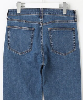 J.PRESS LADIES 【洗える】BASIC STRETCH DENIM ストレート パンツ ダルブルー系