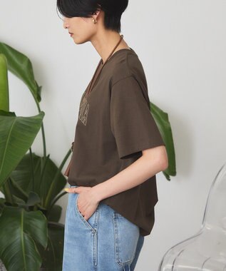 AMERICAN HOLIC 【マルチ機能】カレッジロゴＴシャツ Brown