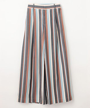 NAVE 【Nave 　洗える】ワイドストライプ　パンツ ネイビー系1