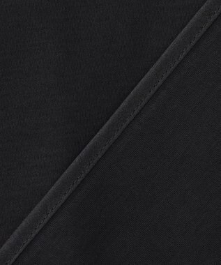 23区 【洗える】スムースコンビジャージー フレンチスリーブ カットソー ブラック