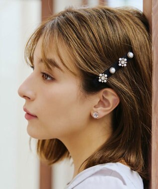 Tiaclasse 【金属アレルギー対応】　サークルストーンイヤリング シルバー