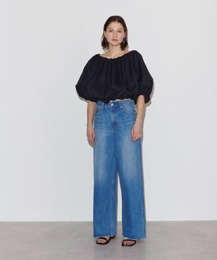 NAVE 【Nave　洗える】リリー 　バルーンスリーブブラウス ブラック系