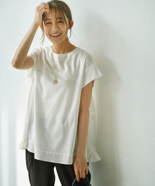 組曲 【WEB限定】コンシャスジャージー チュニックカットソー アイボリー系