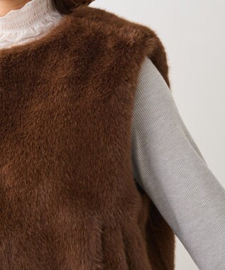 Green Parks ・ＥＬＥＮＣＡＲＥ　ＤＵＥ　フォックス調ファーベスト Brown