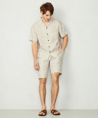 JOSEPH ABBOUD MOUNTAIN 【SPACE／UNISEX】ソアロンリネンジャガード シャツ ベージュ系7