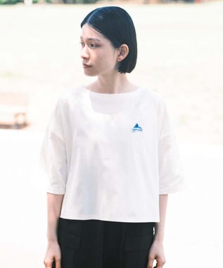 SHARE PARK LADIES 【UVカット・吸水速乾・ストレッチ・軽量 】エンブレムショートTシャツ（S・Mサイズ） ホワイト系