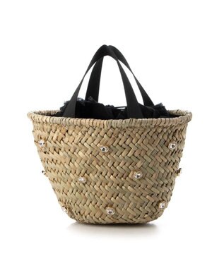 UNBILLION kakatoo ビジュー付きカゴバッグ ブラック