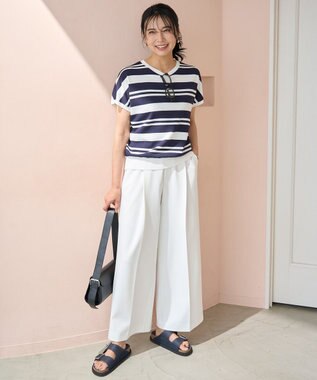 UNFILO 【11サイズ展開】 BEAUTY MOVE タックワイドパンツ [NEW]オフ