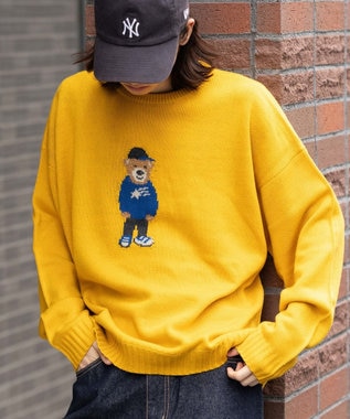 WEGO 【ユニセックス着用ITEM/MLサイズ展開】ジャガードアニマルプルオーバー