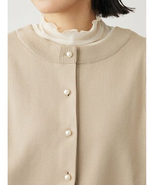 Green Parks ・ｆｕｒｒｙ　ｒａｔｅ２ｗａｙかる~いニットカーデ Light Beige