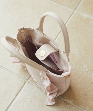 Maison de FLEUR 2WayフリルトートSバッグ Pink