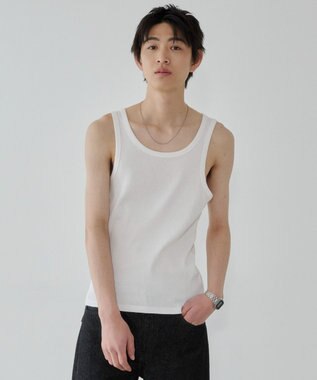 WEGO コットンリブタンクトップ ホワイト