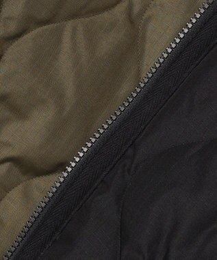 UNFILO 【120-150cm】TAION ミリタリーZIP Vネック ダウンジャケット(UNISEX) ブラック