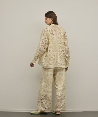 GRACE CONTINENTAL パネル刺繍パンツ キナリ