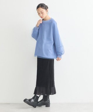 earth music&ecology シアーレイヤードプルオーバー Blue