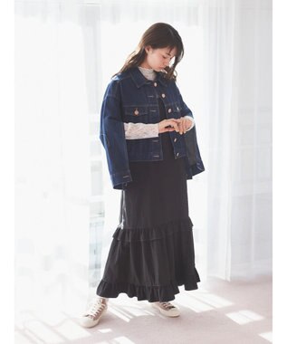 earth music&ecology マントスリーブＧジャン Indigo