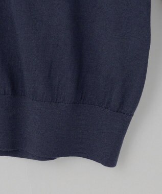 GOTAIRIKU 体温調整に【洗える/チクチクしにくい/ピリングしにくい】イタリア糸 ハイゲージ カーディガン_WOOL100% ネイビー系