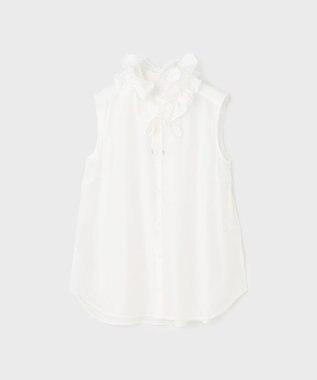 GRACE CONTINENTAL マルチフリルノースリーブブラウス ホワイト