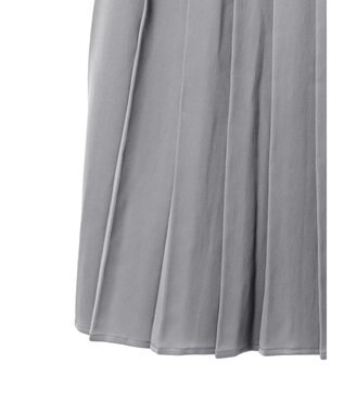 earth music&ecology サテンプリーツスカート Silver