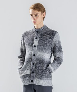 JOSEPH HOMME グラデーションメランジ　ニットカーディガン　 ライトグレー系