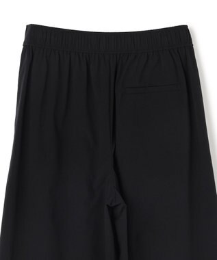 UNFILO 【セットアップ着用可/ウエストゴム】FINE MOVE ギャザーワイドパンツ ブラック
